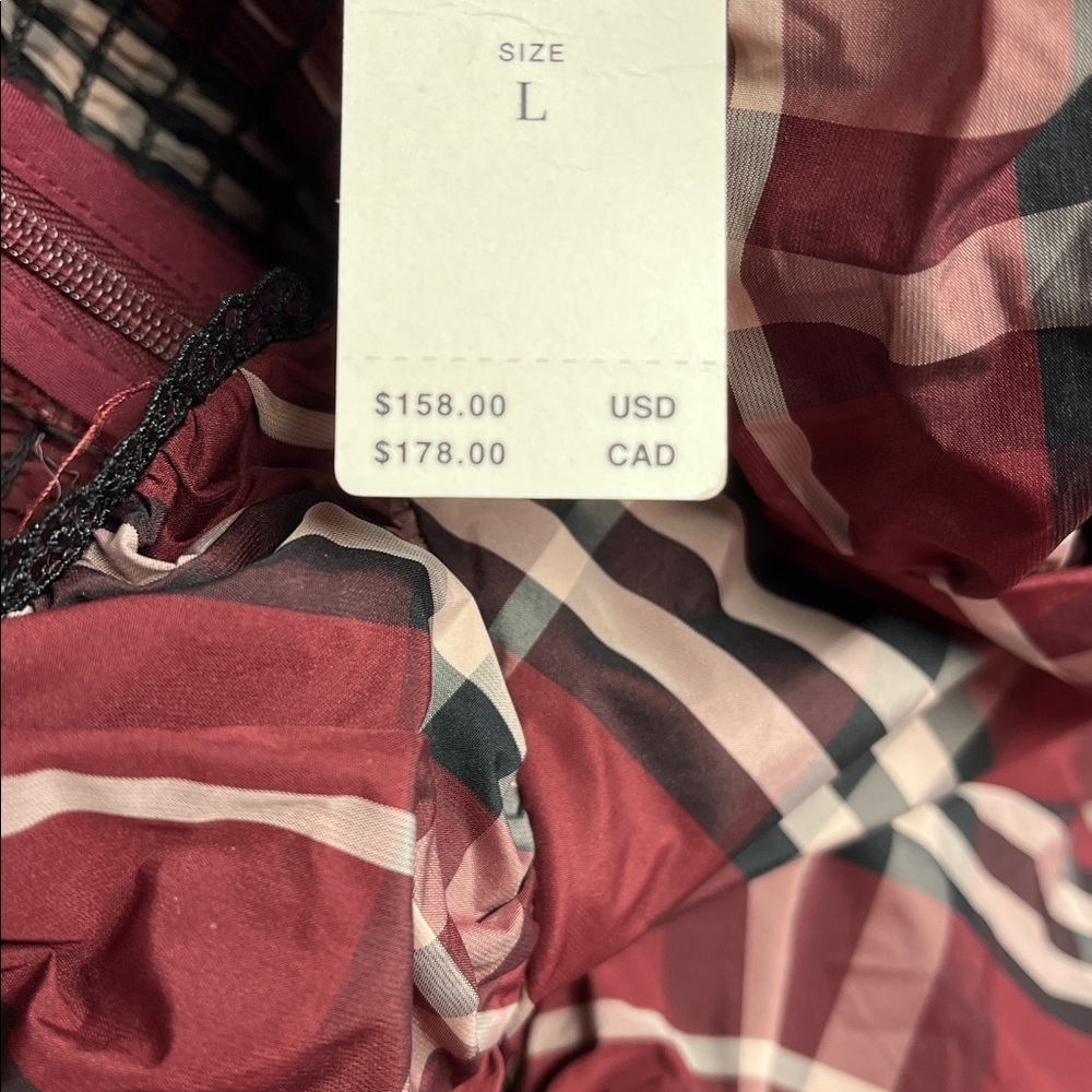 Anthropologie Maeve maroon plaid tartan burgundy mini dress size Large NWT - Picture 4 of 5